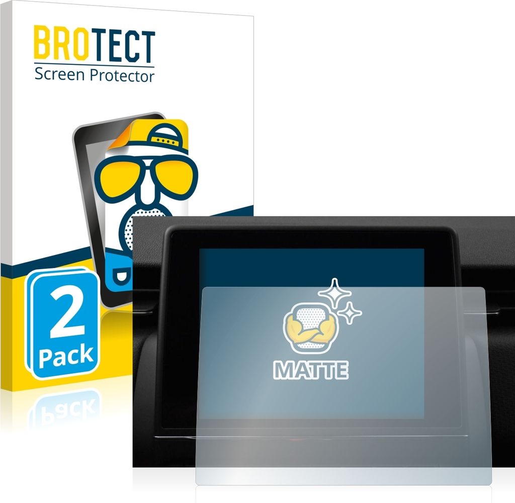 2x BROTECT Schutzfolie für Renault Zoe Easy Link 7" Displayschutz Displayschutzfolie Folie Matt Entspiegelungsfolie