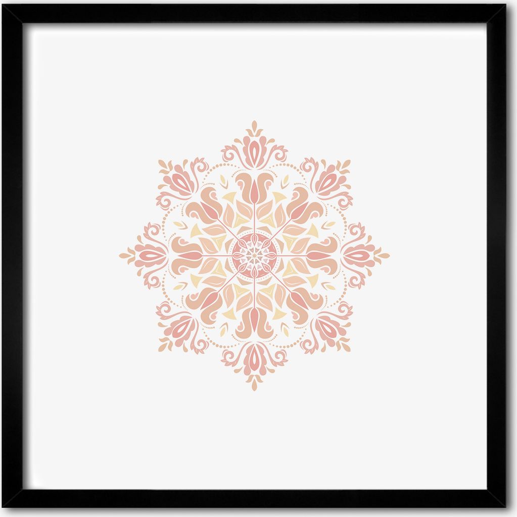 Bild - 50 cm x 50 cm - MDF - Rahmen, Wandkunst - Verzierungen