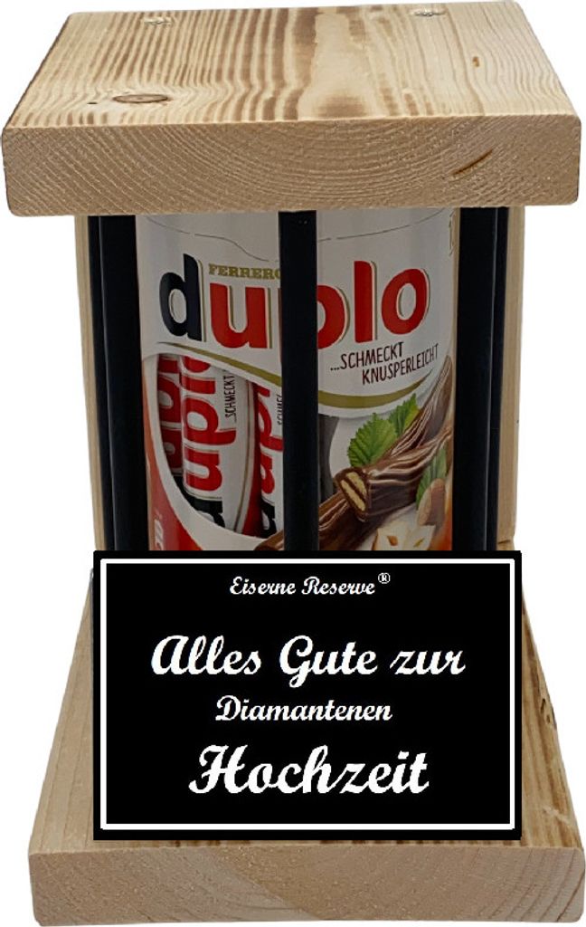 duplo Riegel - Notfall Reserve - Black Edition - Alles Gute zur Diamantenen Hochzeit - Diamantenen Hochzeit Geschenk