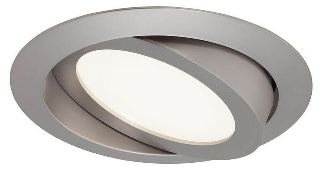 set di 3 luci LED da incasso, Ø 14 cm, 8 W, nichel opaco, Immagine del prodotto 