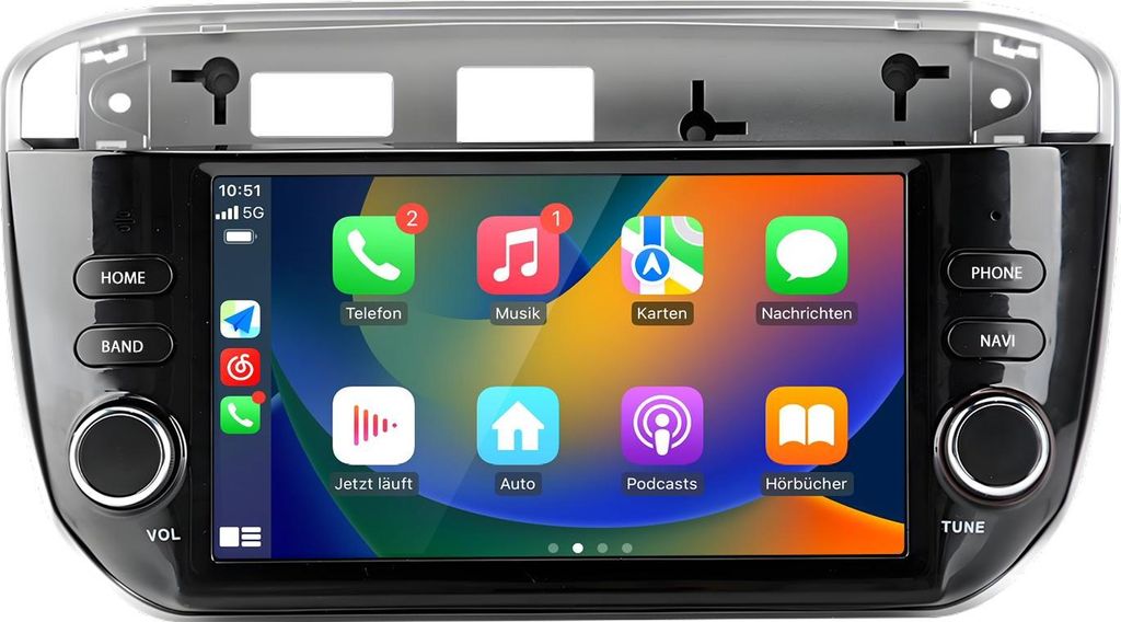 Android Autoradio 7 Zoll 32GB für Fiat punto evo 2012-2017 mit CarPlay & Android Auto Navigation & Bluetooth