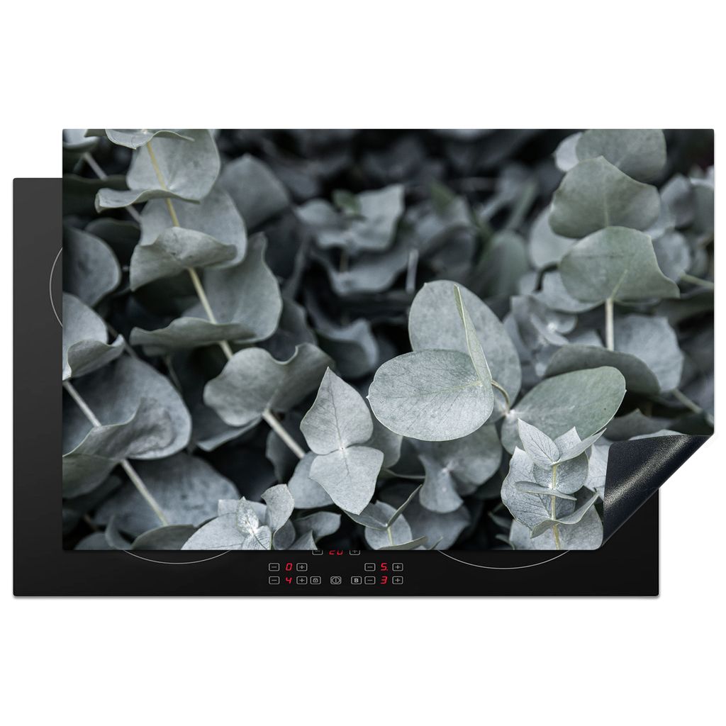 KitchenYeah Herdabdeckplatte Natur - Pflanzen - Eukalyptus - Blätter , 81x52cm, Küche Deko, Glaskeramikkochfeld Herdabdeckung, Abdeckplatte fù...