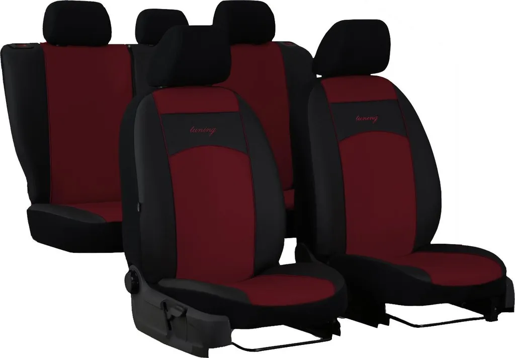 Coprisedili Audi A4 B5 Rosso Scuro | Set Completo Economico e Robusto