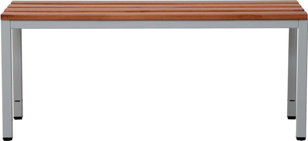 Sitzbank Seal | Freistehend | Grau/Buche | Ohne Rückenlehne | HxBxT 40x120x40 cm | Holz