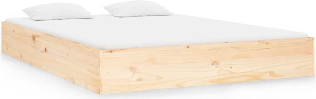 vidaXL Lit en bois massif 120x190 cm Image du produit 