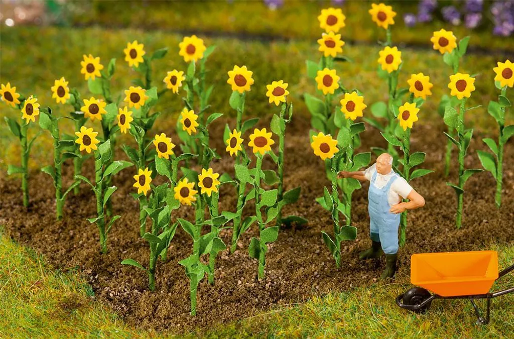 Aménager un Champ de Tournesols H0 avec le Kit Faller 181256 de 16 Pcs