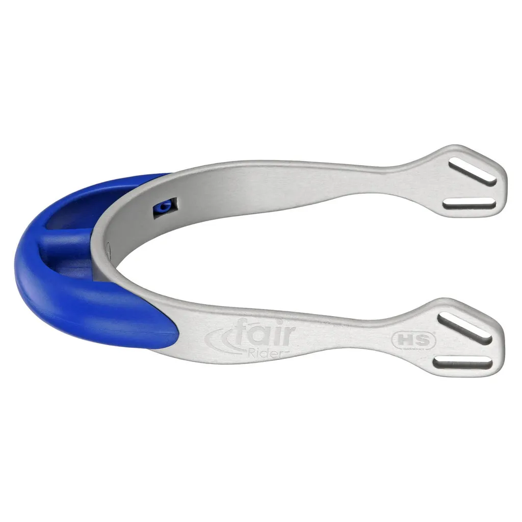 Sprenger Éperons FairRider 20mm Bleu Épais Arrondi Argent pour Cheval
