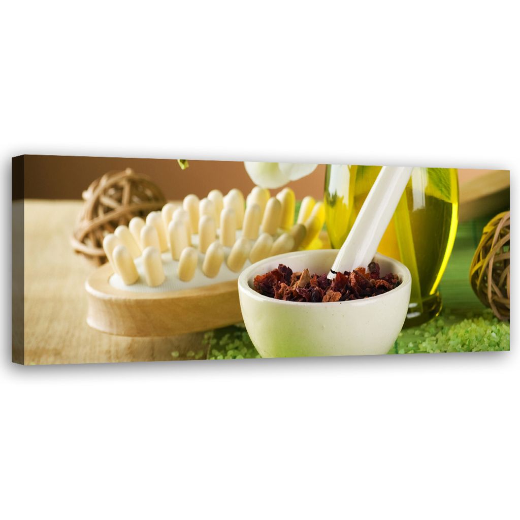 Leinwandbild Zen-Spa-Komposition 150x50 Feeby Grün bild für die wand bereit zum aufhängen