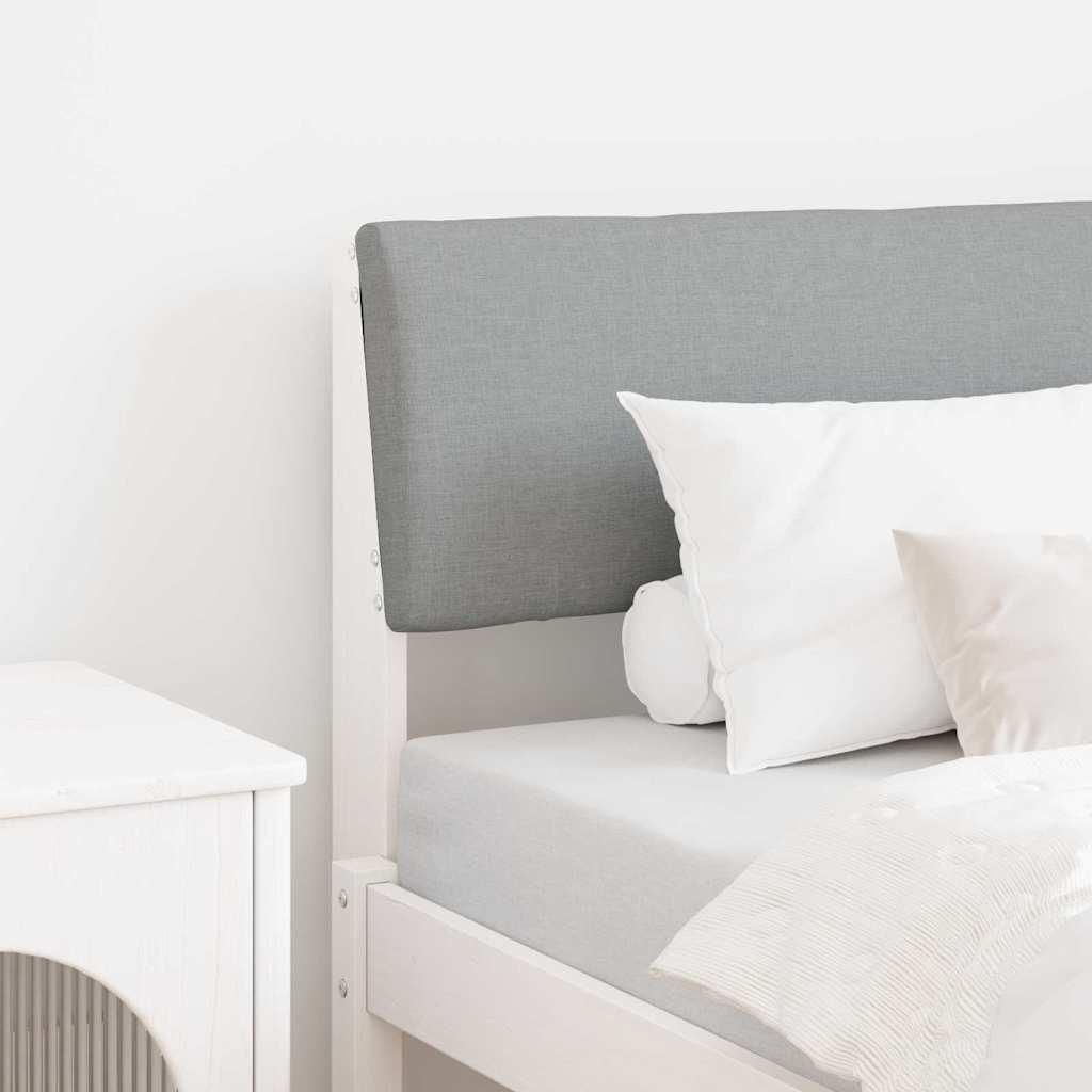 "Schlussverkauf" Gepolstertes Kopfteil 1 pc - Einfach zu reinigen - Hellgrau 75 cm Massives Kiefernholz C10866