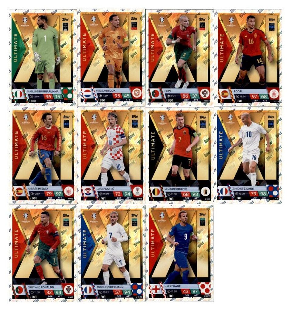 Match Attax UEFA EURO 2024 Germany - Alle 11 Ultimate XI - Produktbild 