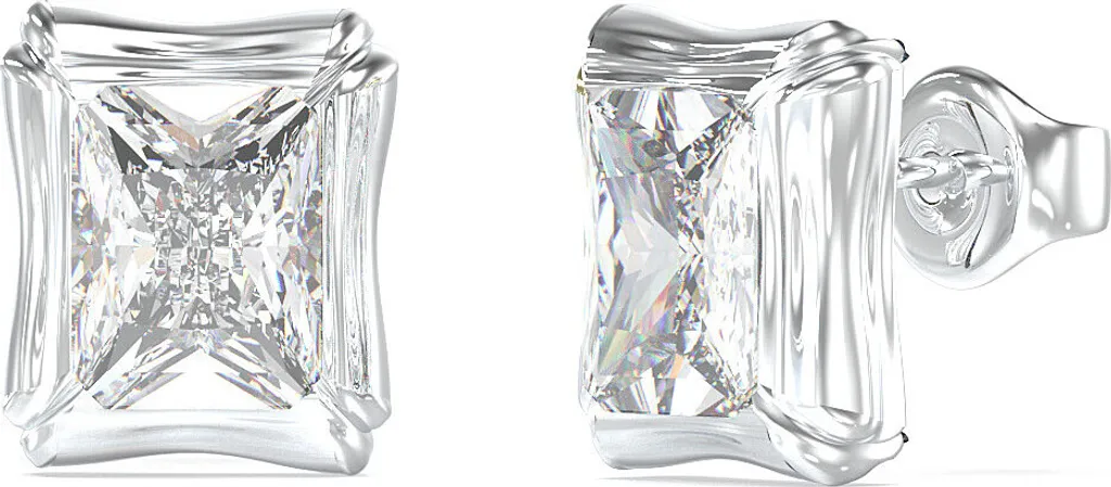 Orecchini Cerchio Guess Bamboo Silver - Gioielli Donna Grintosi
