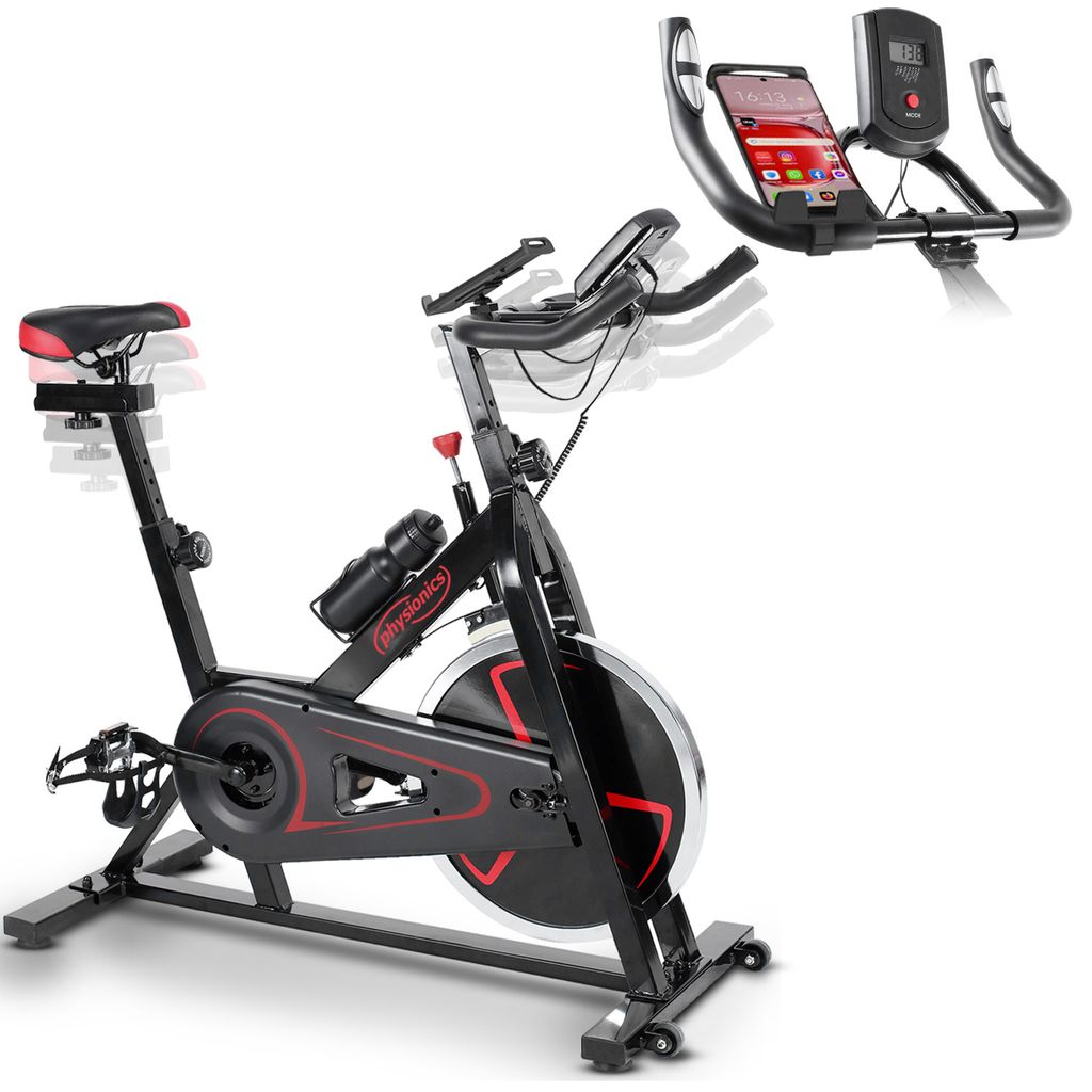 Indoor Heimtrainer CardioTrimmrad Fitnessbike Fahrrad Ergometer klappbar Rot 