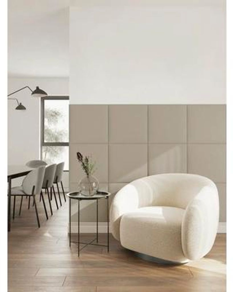 Wandkissen Leinen beige Gewebte-Optik 45 x 45 cm