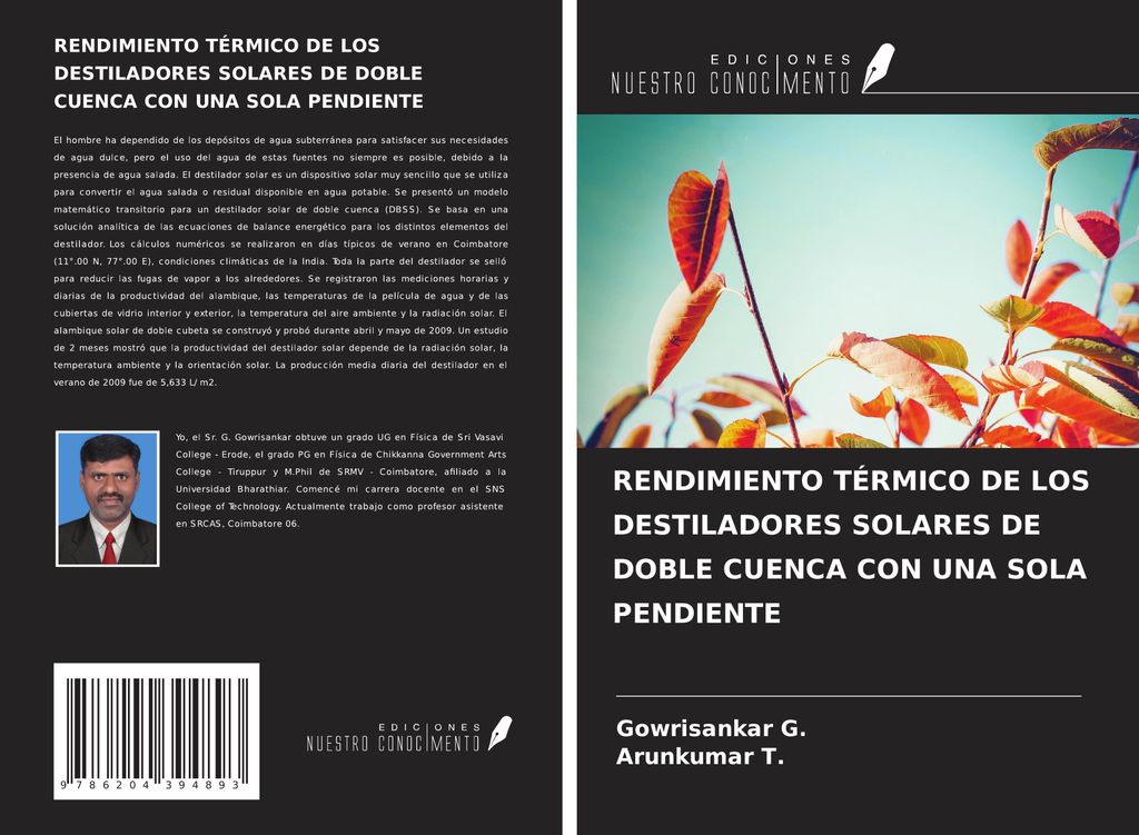 Rendimiento Térmico De Los Destiladores Solares De Doble Cuenca Con Una Sola Pendiente