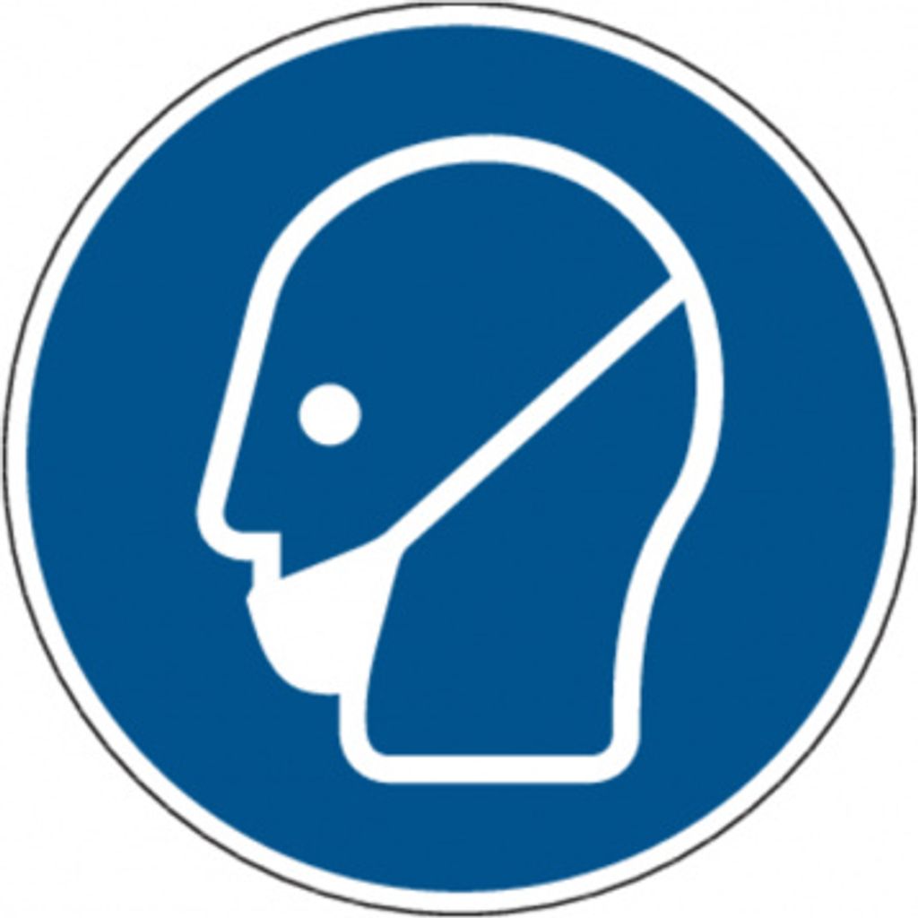 Dreifke Aufkleber (Folie) "Bartschutz tragen", Ø20cm, Folie selbstklebend, 1...