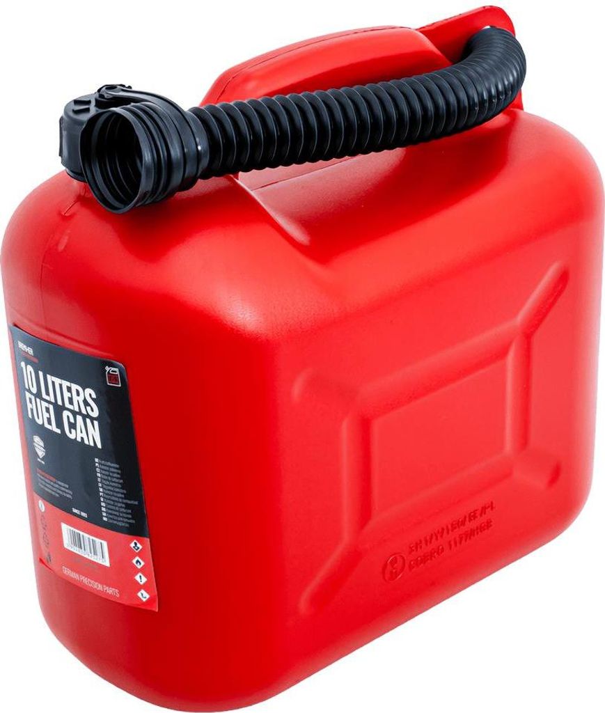 10L Hermon Kunststoffkanister Mit Trichter, Rot