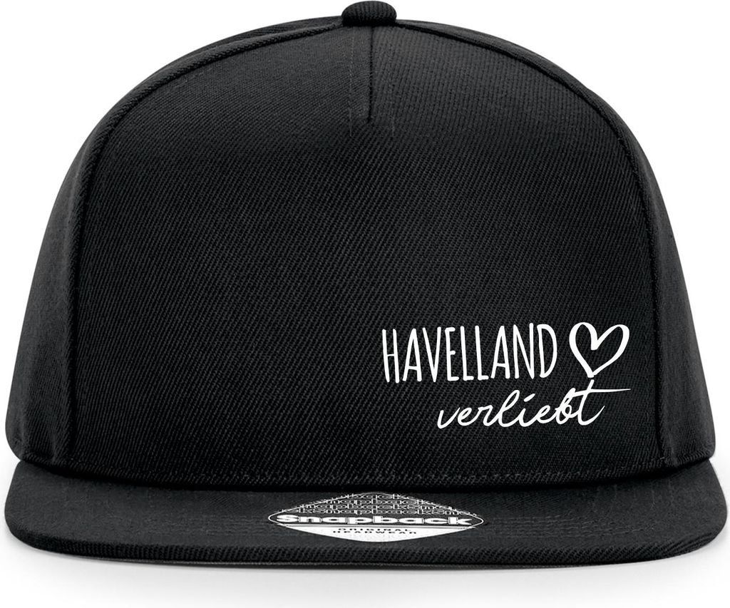 Huuraa Cappy Mütze Havelland verliebt Black Polyester Snapback Kappe Geschenkidee