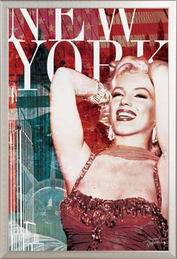 Cadre photo avec affiche Marilyn Monroe à New York format Maxi 61x91cm