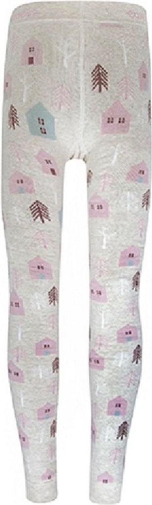 EWERS Mädchen Girls Thermo Legging BUNTE HÄUSER beige melange # 901161 Gr.92/98