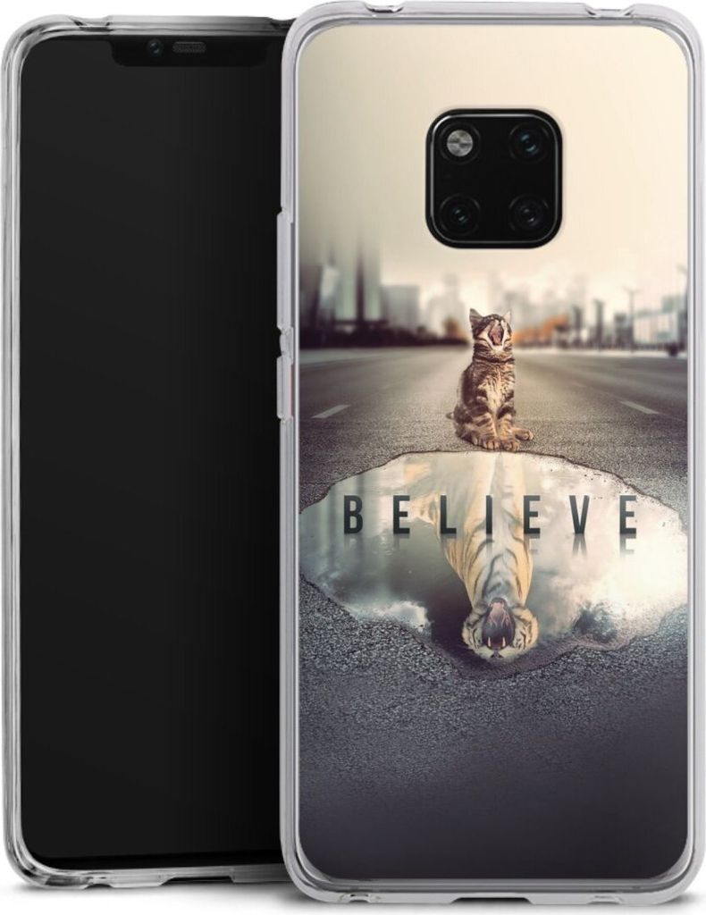 DeinDesign Handyhülle für Huawei Mate 20 Pro Silikon Hülle Case Smartphone Schutzhülle Motivation Tiere Tiger