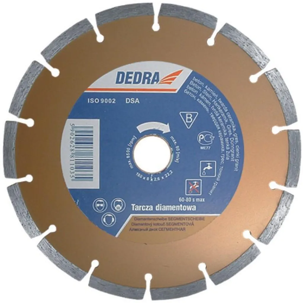 Disque diamanté 250mm pour scier le béton et les matériaux de chantier