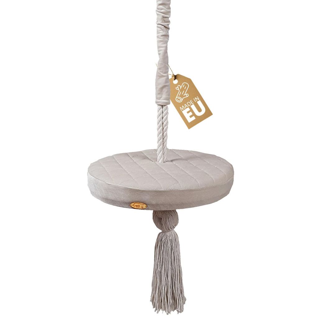 Create for you - Kinderschaukel Indoor, Babyschaukel Türrahmen aus Holz, Beige