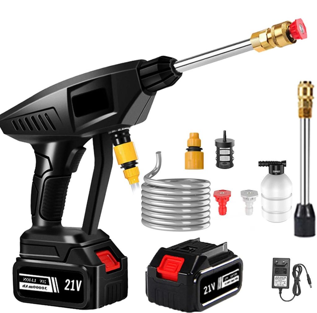 Kabellose Hochdruckreiniger-Pistole - Autowaschpistole - Li-Ion-Akku 30000 mAh - Mit 1 Akku - Tragbar - EU-Ladegerät - Gold