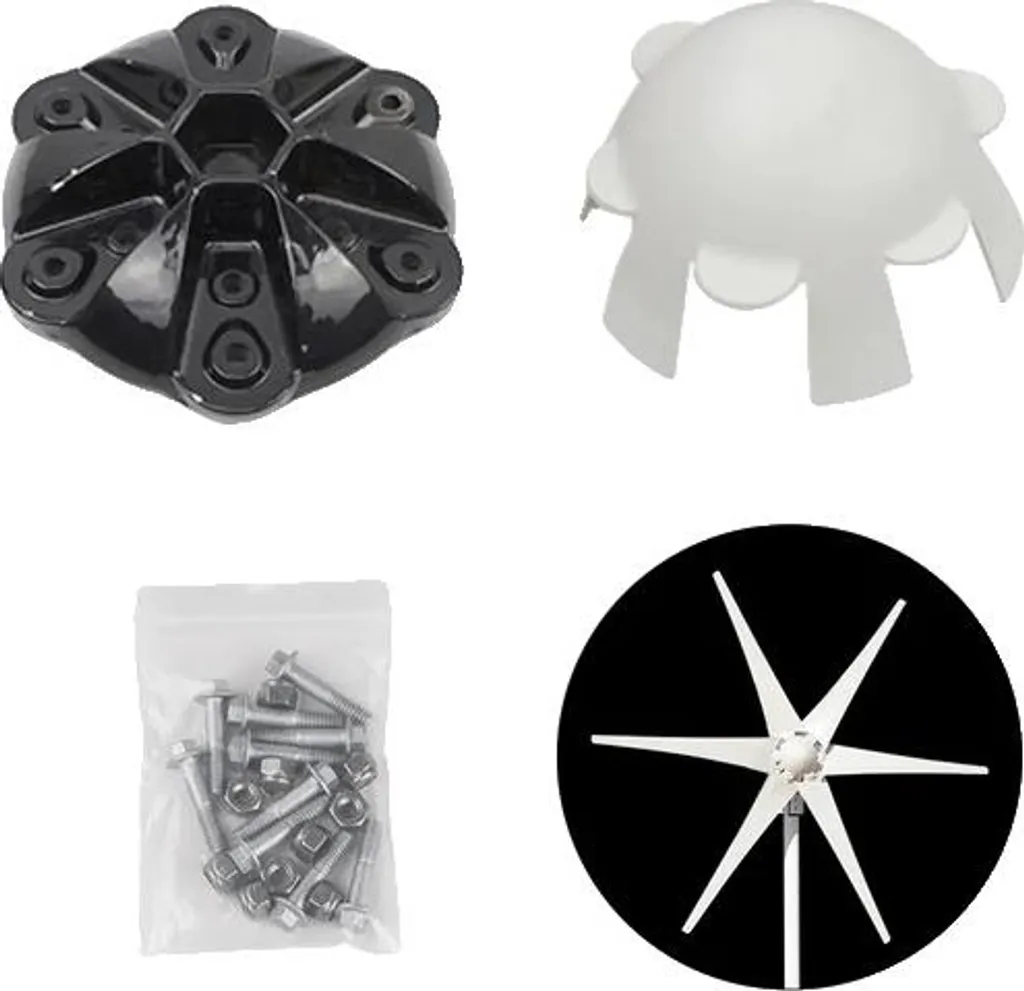 Mozzo Turbina Eolica 135mm | Supporto 3/5/6 Pale Acciaio Alta Qualità