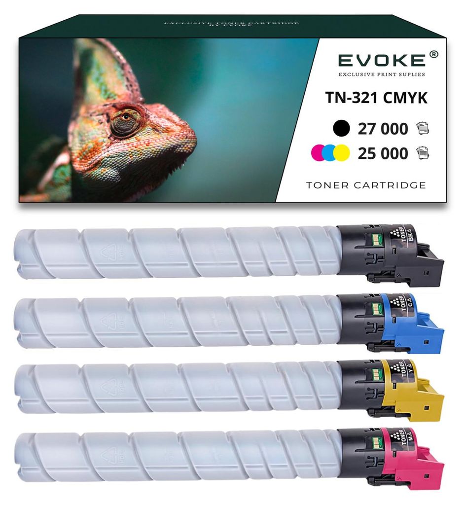 4x Toner für Konica Minolta TN328K-TN328B TN328K CMYK = Produktbild 