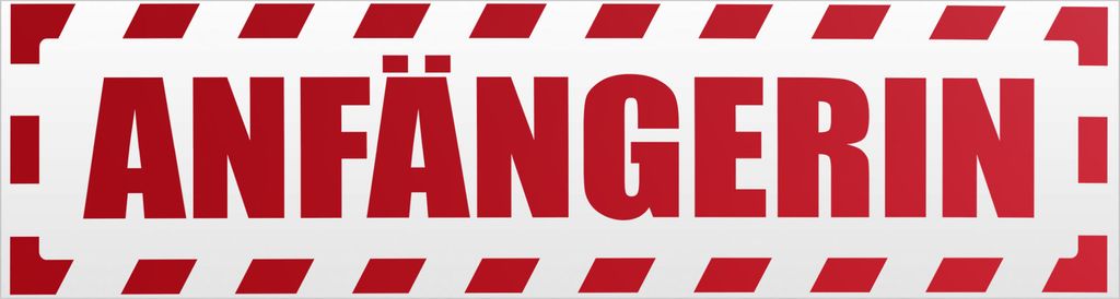 Kiwistar Anfängerin gestreift Magnetschild Schild magnetisch - 30cm Rot - reflektierend - Magnetfolie für Auto PKW Kfz