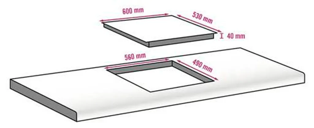 Table de cuisson autarcique Amica 60 cm avec surface inox durable - 6