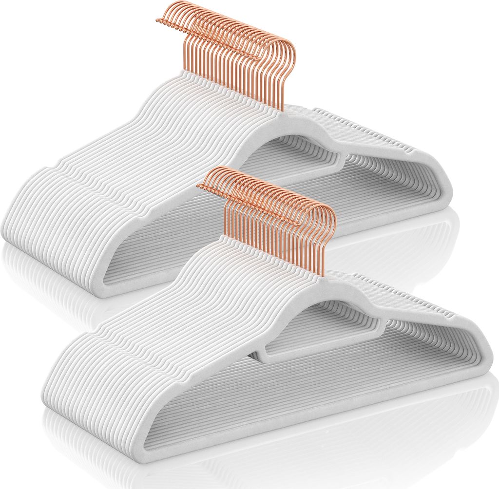 SONGMICS Kleiderbügel, Samt, 50 Stück, platzsparend, Produktbild 1