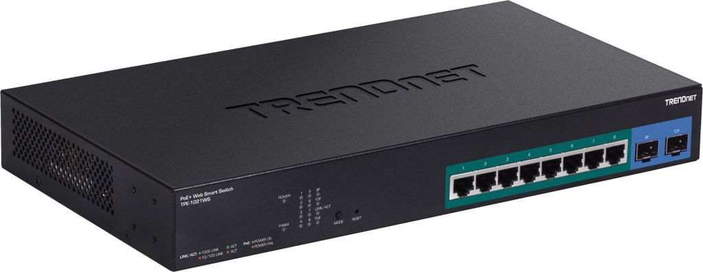 TRENDnet TPE-1021WS 10-Port PoE+ Gigabit Web Smart Switch
