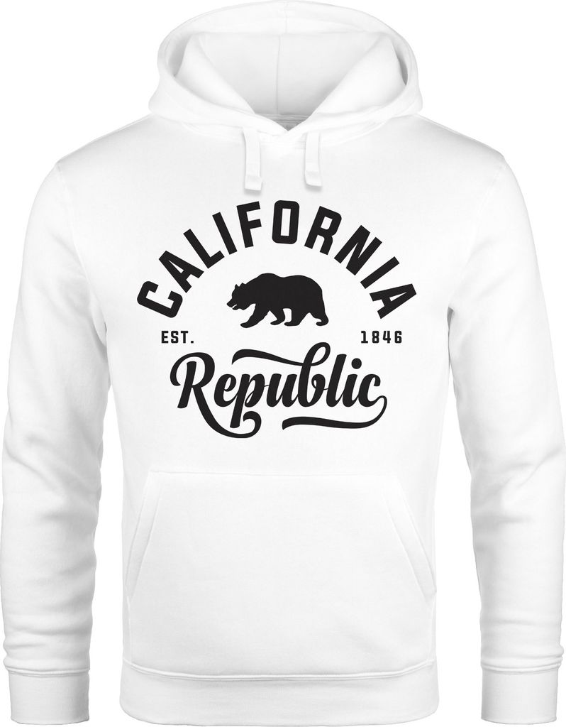 Hoodie Herren California Republic Kapuzen-Pullover Männer Neverless weiß XXL