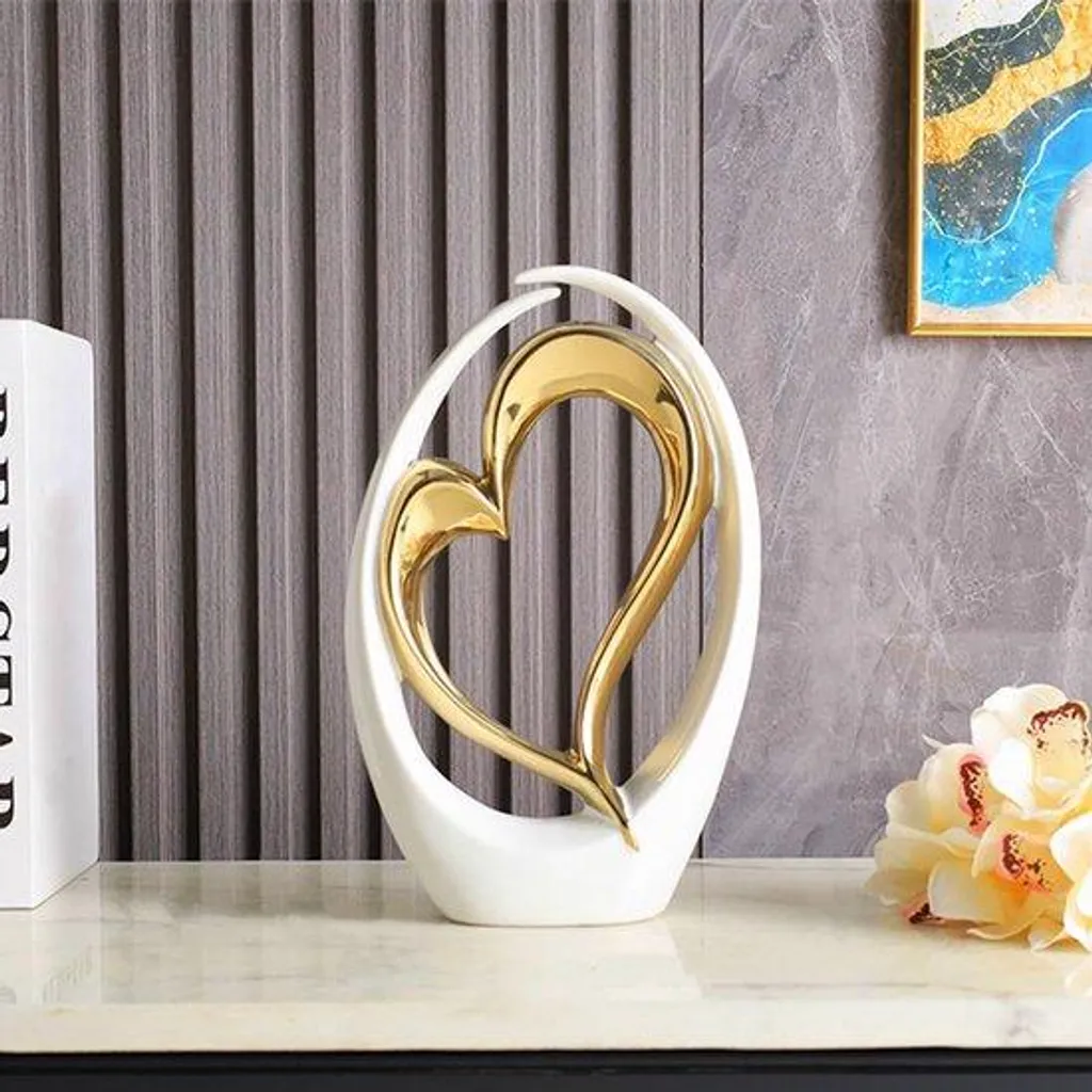 Décoration cœur céramique pour salon - Idée cadeau maison et bien-être