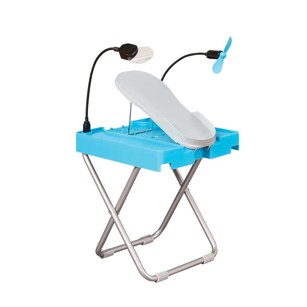 Salon Step Deluxe Repose-pieds de Pédicure avec Lampe LED et Loupe