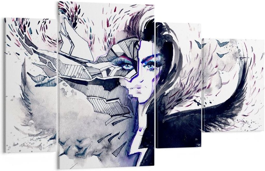 Bild auf Leinwand - Leinwandbild - Erwachsene emotional Fantasie - 120x70cm - Wand Bild - Wanddeko - Leinwanddruck - Bilder - Kunstdruck - Wanddeko...