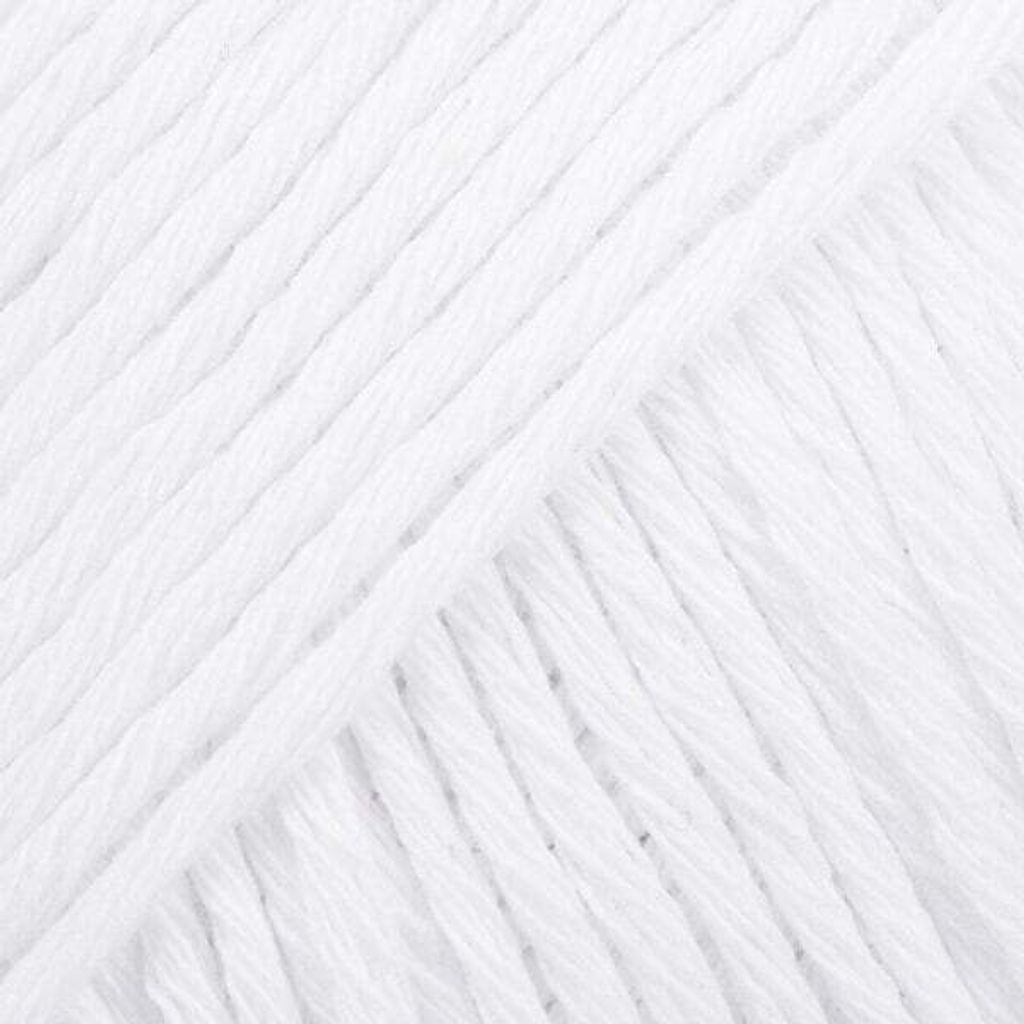 Drops Baumwolle Light Uni Colour 02 White Strickgarn
