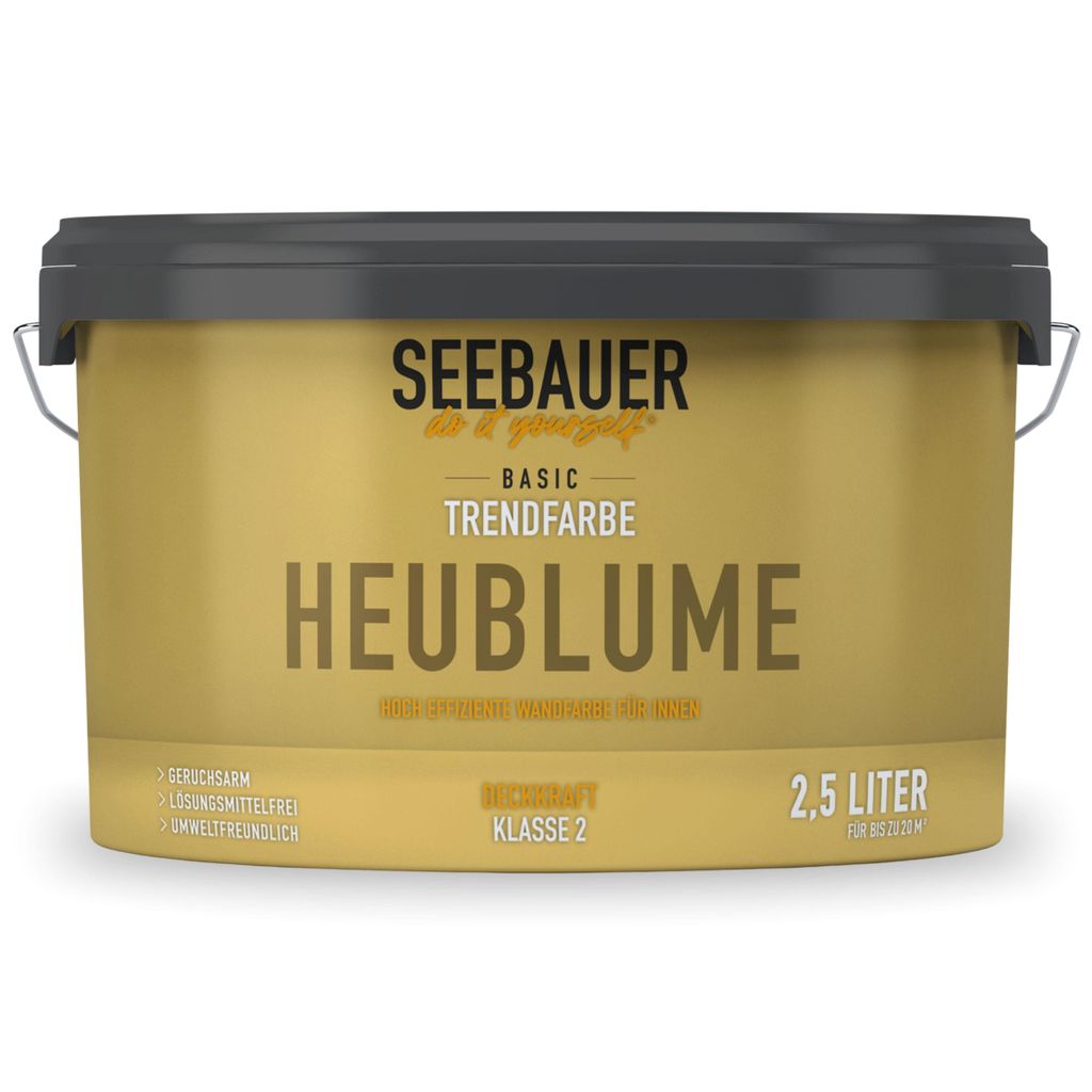 SEEBAUER diy Trendfarbe Gelb 2,5L (No. T08 Heublume) für Produktbild 