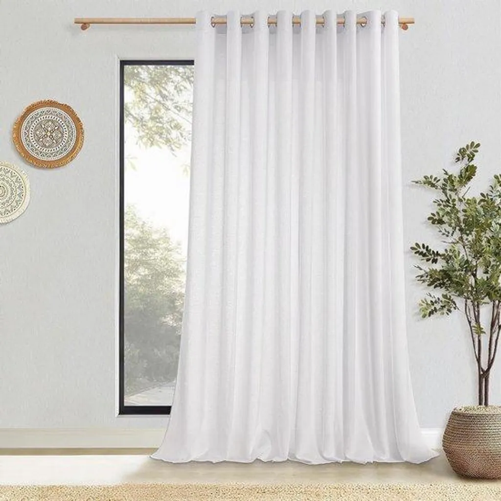 Rideaux larges en lin, 245 cm de largeur et 300 cm de longueur XL