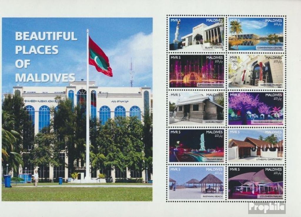 Briefmarken Malediven 2016 Mi 6615-6624 Kleinbogen (kompl.Ausg.) postfrisch Fremdenverkehrswerbung