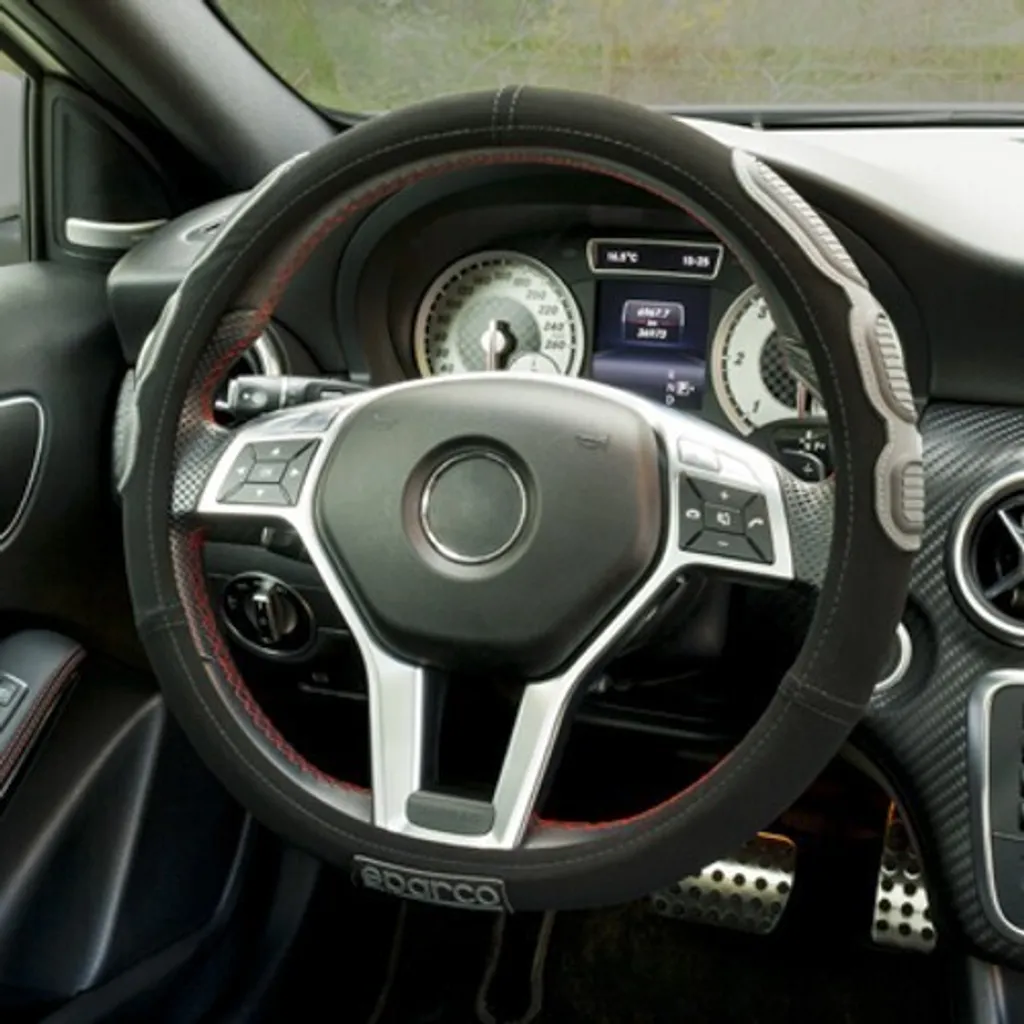 Sparco SPC1106 Coprivolante Auto Sportivo Nero Grigio - Grip Professionale