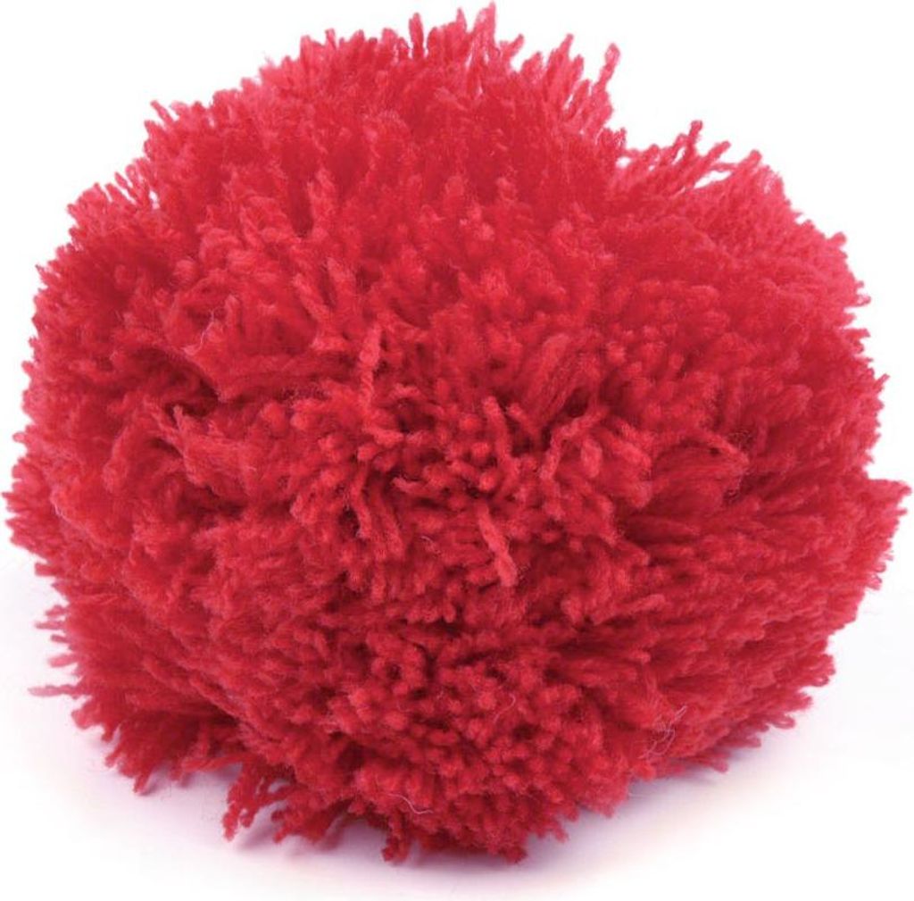 2 Bommeln / Wollbommeln / Pompon, 7cm mit einer großen Farbauswahl (2 Stück), Farbe:himbeer