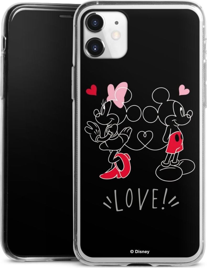 DeinDesign Slim Hülle für Apple iPhone 11 Silikon Case Ultra Dünn Handyhülle Disney Liebe Mickey & Minnie Mouse