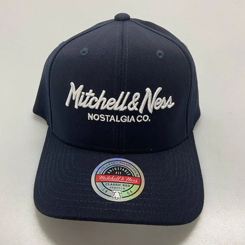Mitchell & Ness Pinscript Redline Navy White Snapback - Stile Iconico - 1