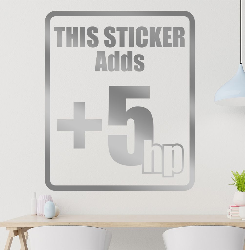 This Sticker adds +5hp Wandtattoo in 6 Größen - Wandaufkleber Wall Sticker - Dekoration, Küche, Wohnzimmer, Schlafzimmer, Badezimmer