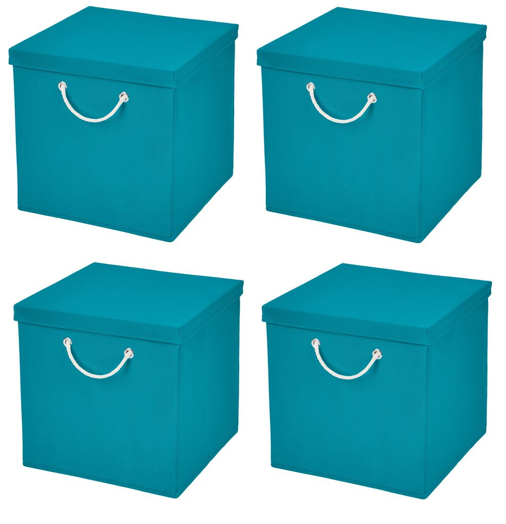 Faltbare Aufbewahrungsboxen, 30cm x 30cm x 30cm, schwarz, 3 Stück