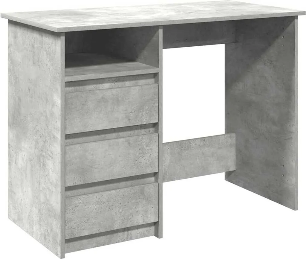 Scrivania Economica Grigio Cemento 102x50x75 cm vidaXL - Offerta