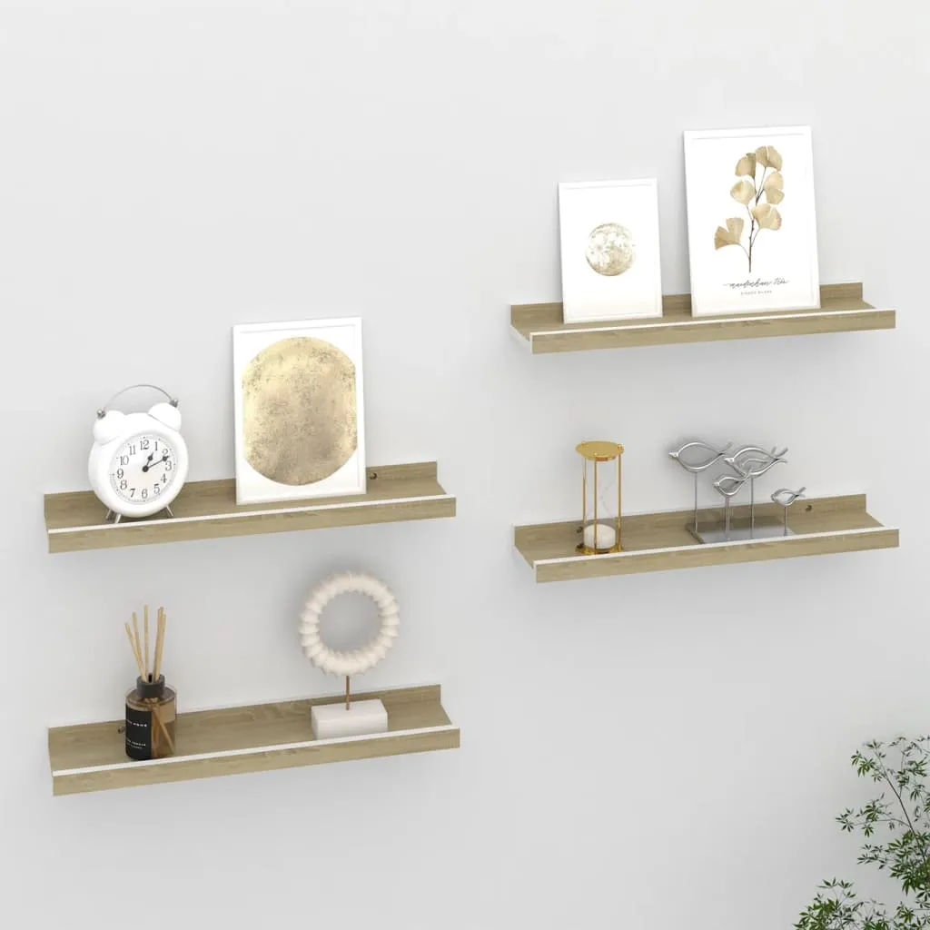 Optimisation Espace Mural : Lot de 4 Étagères 40 cm pour Petits Objets - 11