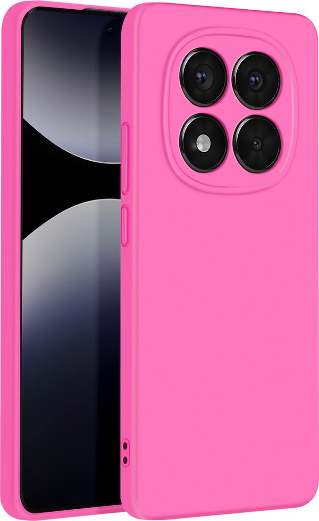 Avizar, Hülle für Redmi Note 14 Pro und 14 Pro Plus Halbfest Soft-Touch, Fuchsienrot